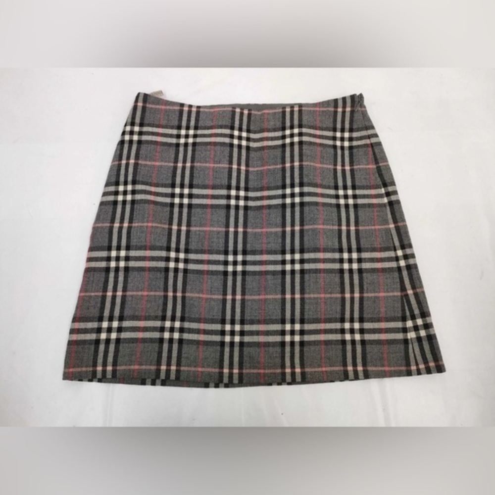 NEW Burberry vintage y2k grey nova check mini skirt size 38